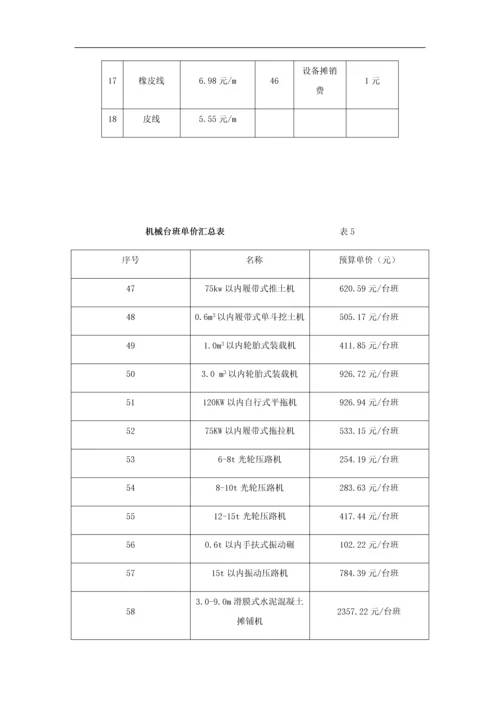 道桥工程概预算课程设计计算书.docx