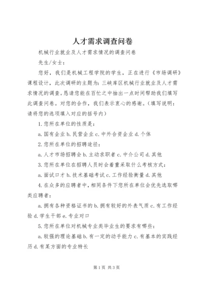 人才需求调查问卷.docx