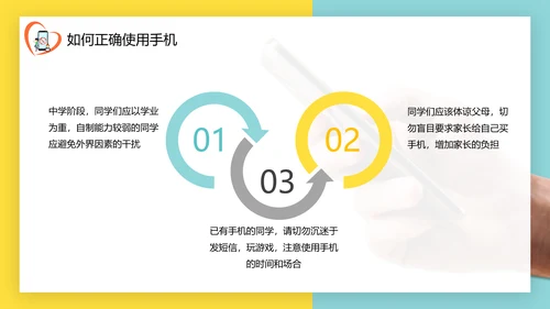 低头族请正确使用手机PPT模板