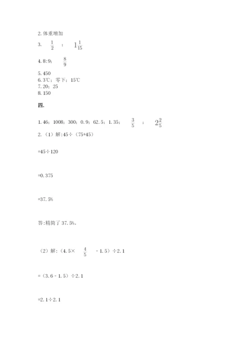 苏教版数学六年级下册试题期末模拟检测卷含完整答案【考点梳理】.docx