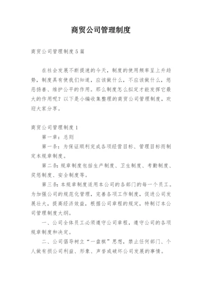 商贸公司管理制度.docx