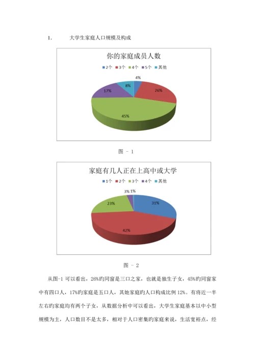 大学生家庭经济负担状况调研综合报告汇总.docx