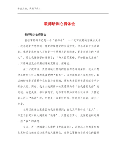 2024教师培训心得体会优选范文30篇.docx