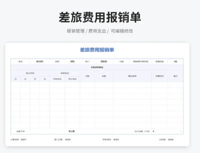 差旅费用报销单