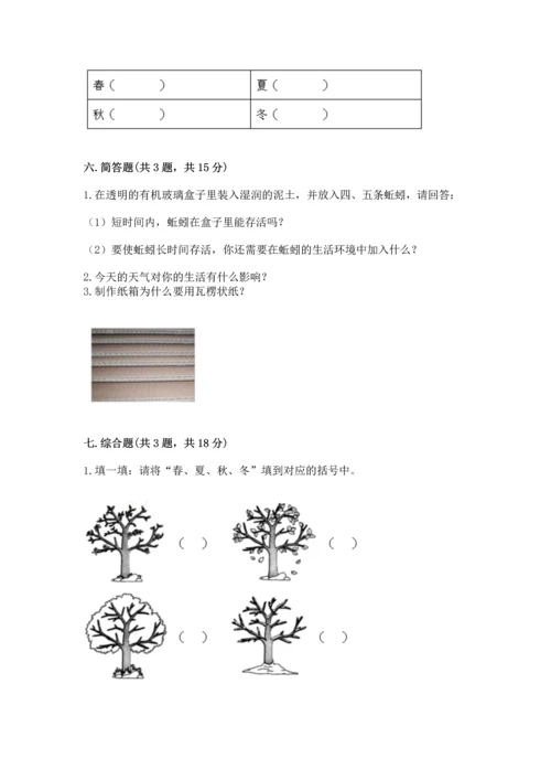 教科版二年级上册科学期末测试卷及答案（新）.docx