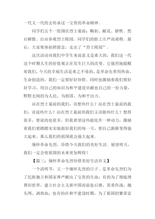 缅怀革命先烈珍惜美好生活作文.docx