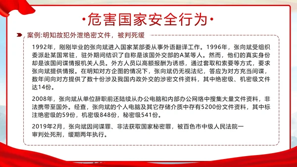 红色党政实景国家安全教育日带内容PPT模板