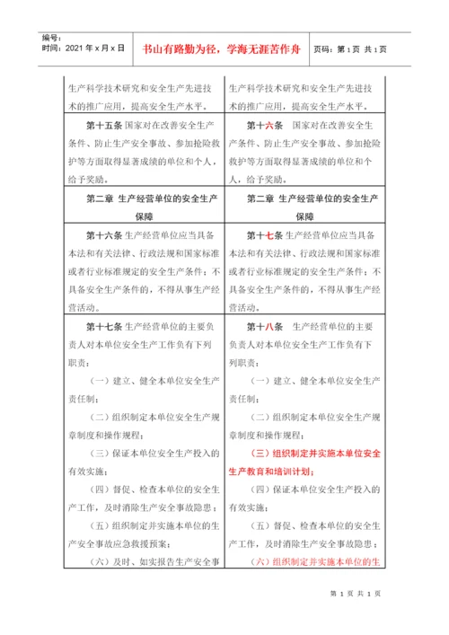 新安全生产法前后对照表.docx