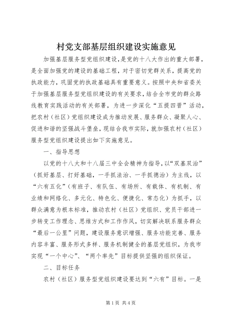 村党支部基层组织建设实施意见.docx