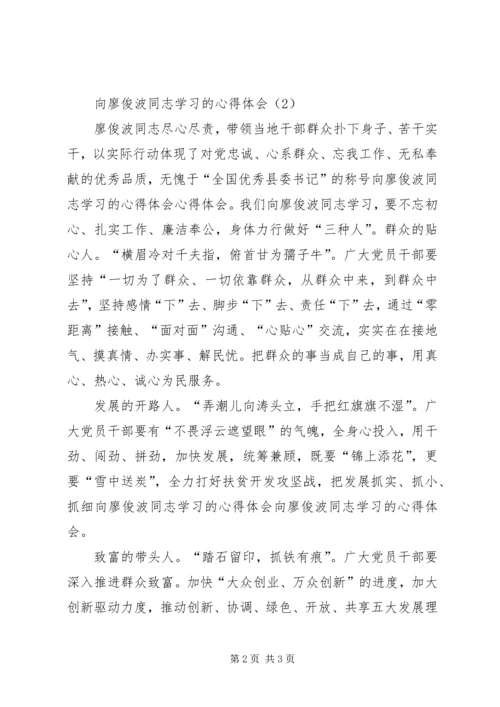 学习廖俊波同志学心得体会5篇.docx