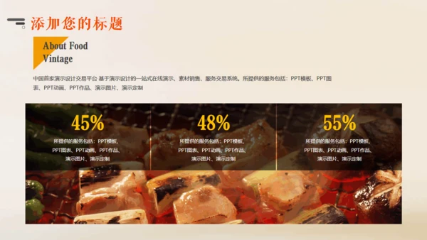 餐饮美食行业大南瓜动态通用PPT模板