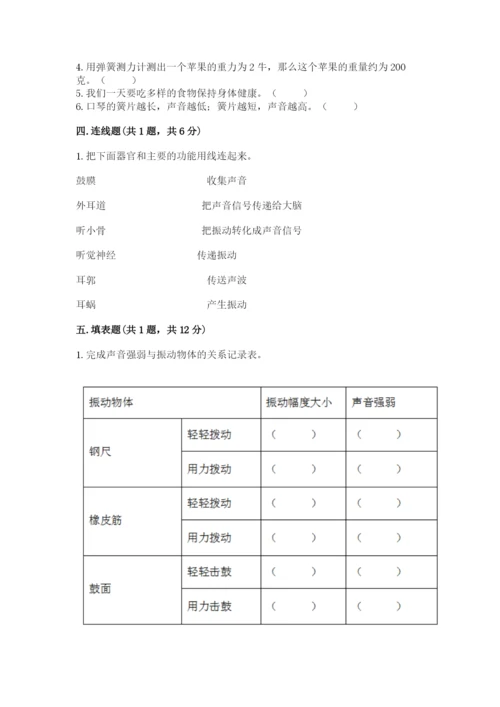 教科版四年级上册科学期末测试卷精品【夺分金卷】.docx