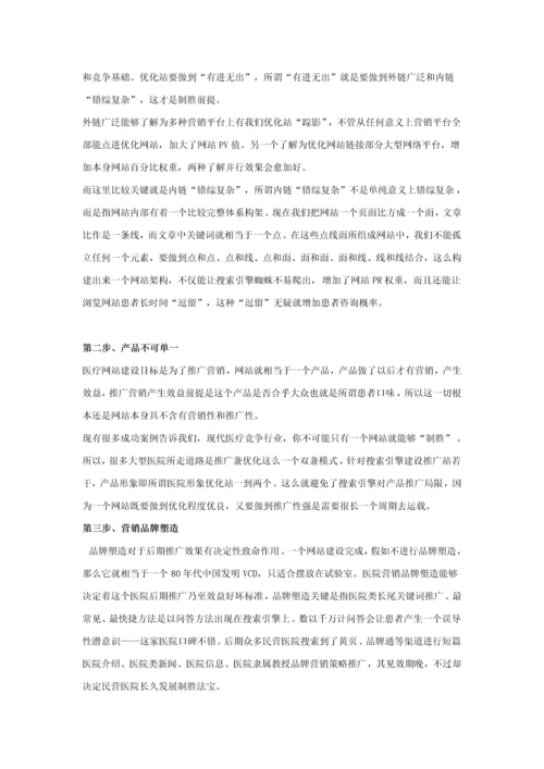 医疗网站SEO优化推广专项策划专业方案书.docx