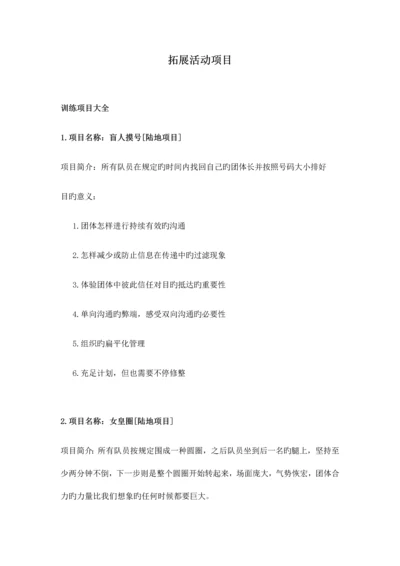 拓展活动项目.docx