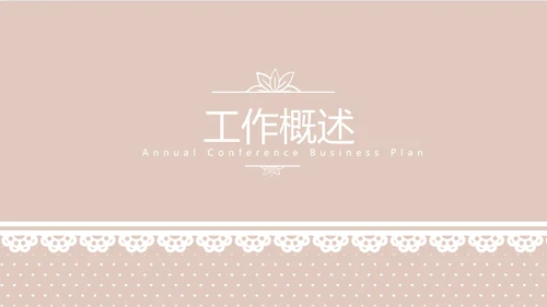 粉色淡雅蕾丝母婴护理用品宣传年年终总结动态PPT
