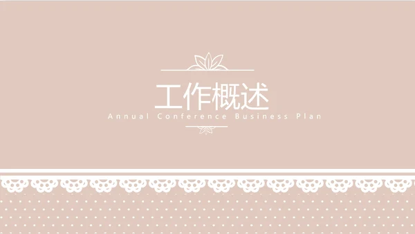 粉色淡雅蕾丝母婴护理用品宣传年年终总结动态PPT