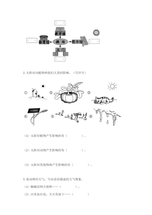 教科版二年级上册科学期末测试卷附答案（培优a卷）.docx