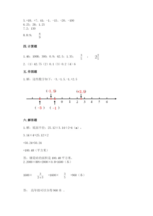 沪教版小学数学六年级下册期末检测试题【达标题】.docx
