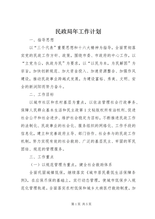 民政局年工作计划 (2).docx