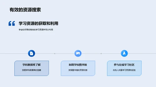 本科学习之路导览