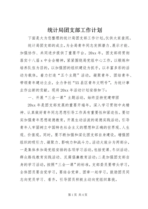 统计局团支部工作计划.docx