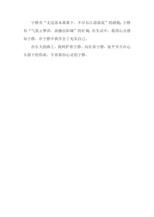 向往宁静作文550字.docx
