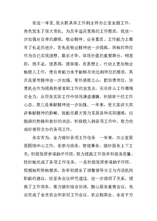 经发办主任工作总结