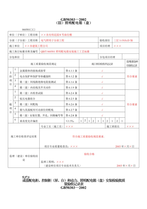 5_建筑电气工程检验批质量验收记录表.docx