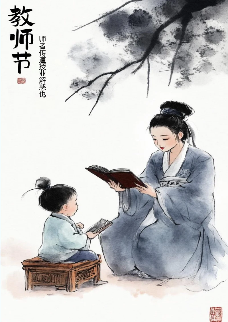师者传道教师节海报