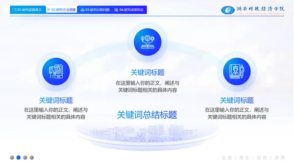 湖南财政经济学院毕业答辩ppt模板