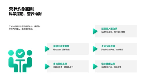 健康生活的学校讲座PPT模板