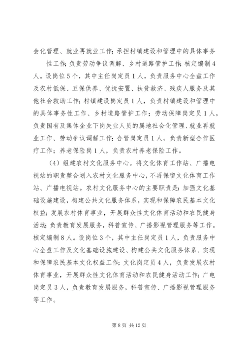 关于要求审批乡镇机构改革的实施方案的请示1.docx