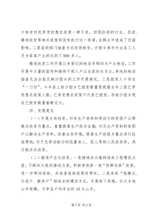 精准脱贫的自查报告.docx