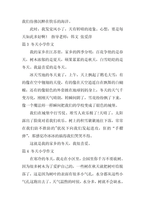 2024年最新乡村的冬天小学作文500字篇