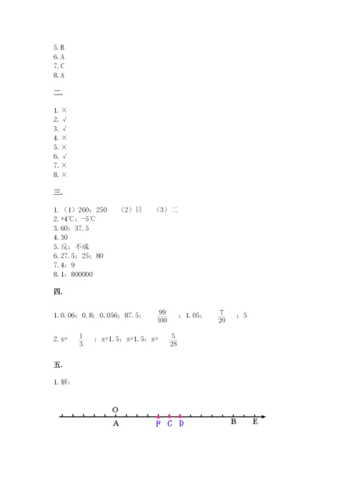 河北省【小升初】2023年小升初数学试卷【实用】.docx