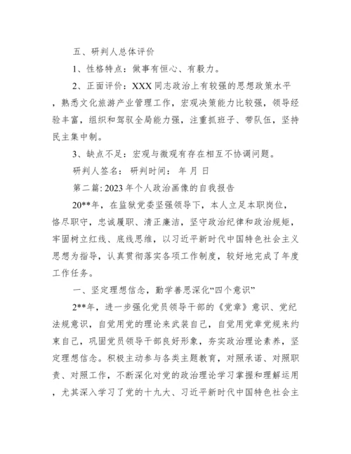 2023年个人政治画像的自我报告【三篇】.docx