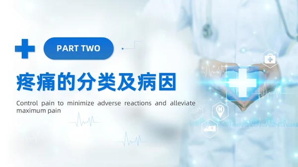 蓝色系实拍风商务简约医技师疼痛护理课程培训课件护理查房