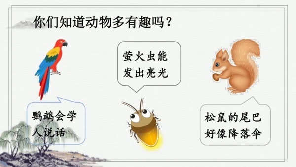 部编版二年级上册语文 口语交际：有趣的动物 课件