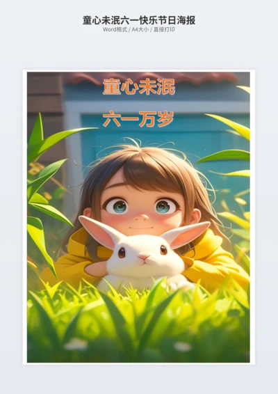 童心未泯六一快乐节日海报