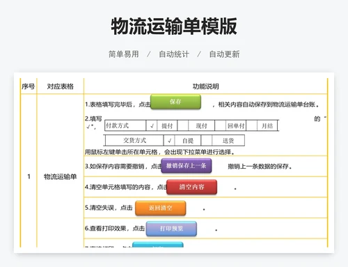 物流运输单模版