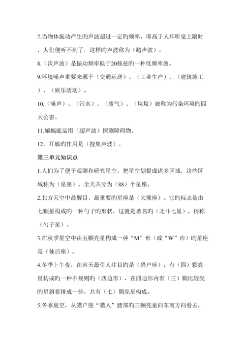 2023年青岛版五年级上册科学知识点整理.docx