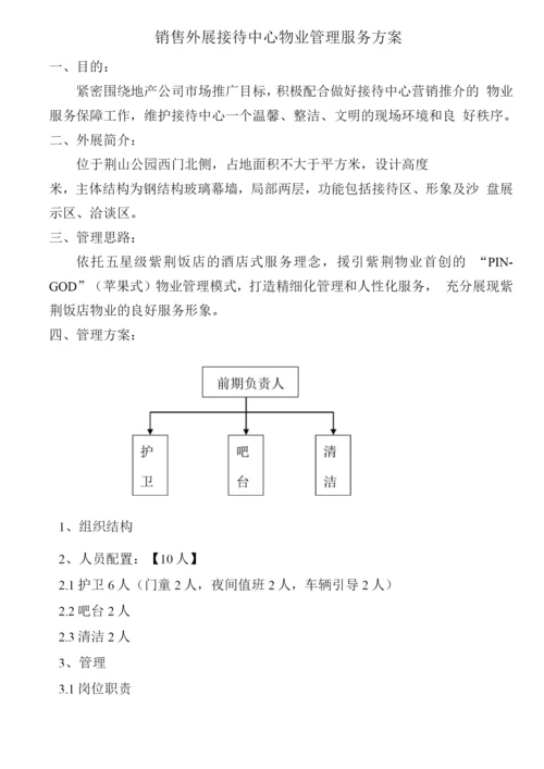 某销售外展接待中心物业服务方案.docx