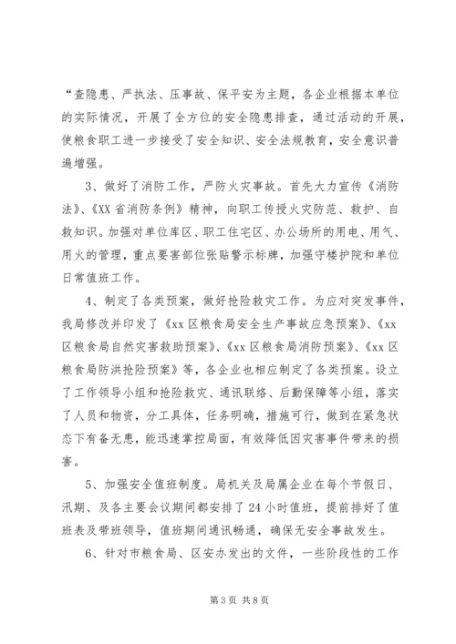 粮食局度安全生产工作总结及安全生产工作计划范文.docx