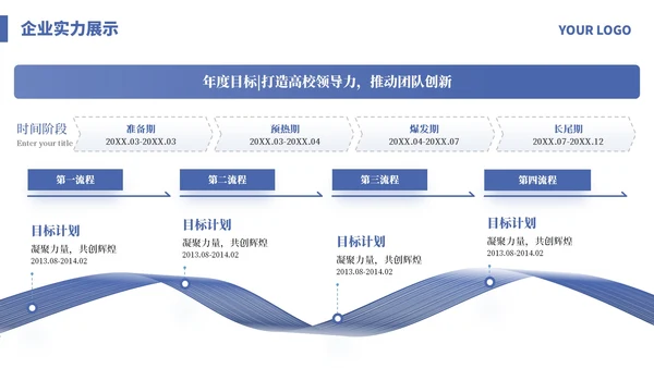 蓝色简约商务企业宣传介绍通用PPT模板