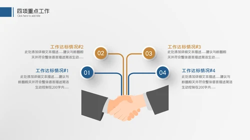 大气商务工作汇报述职报告年终总结PPT