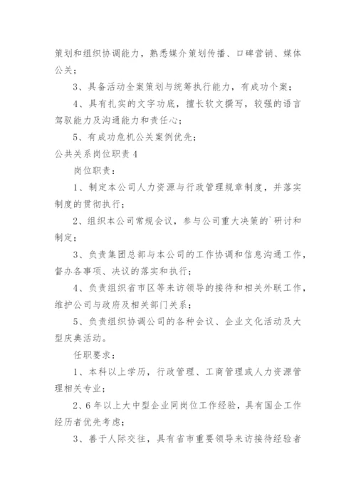 公共关系岗位职责.docx