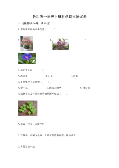 教科版一年级上册科学期末测试卷含完整答案【易错题】.docx