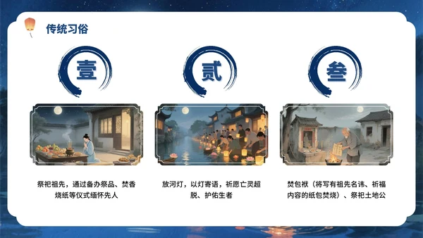 蓝色中国风传承文化+创新活动PPT模板