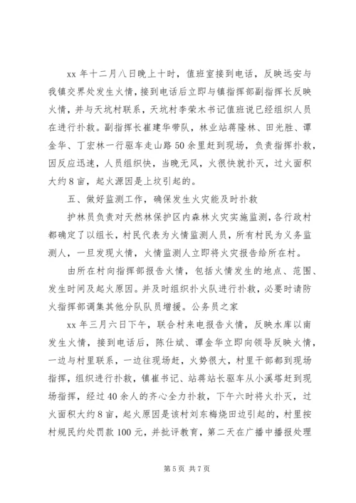 基层乡镇森林防火一年工作汇报.docx