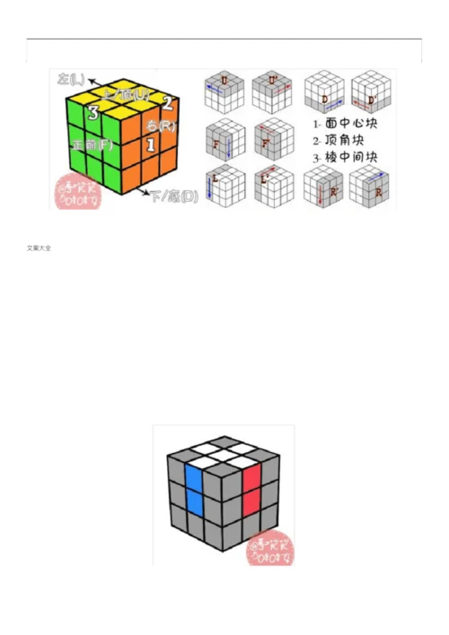 新手魔方教程公式口诀.docx